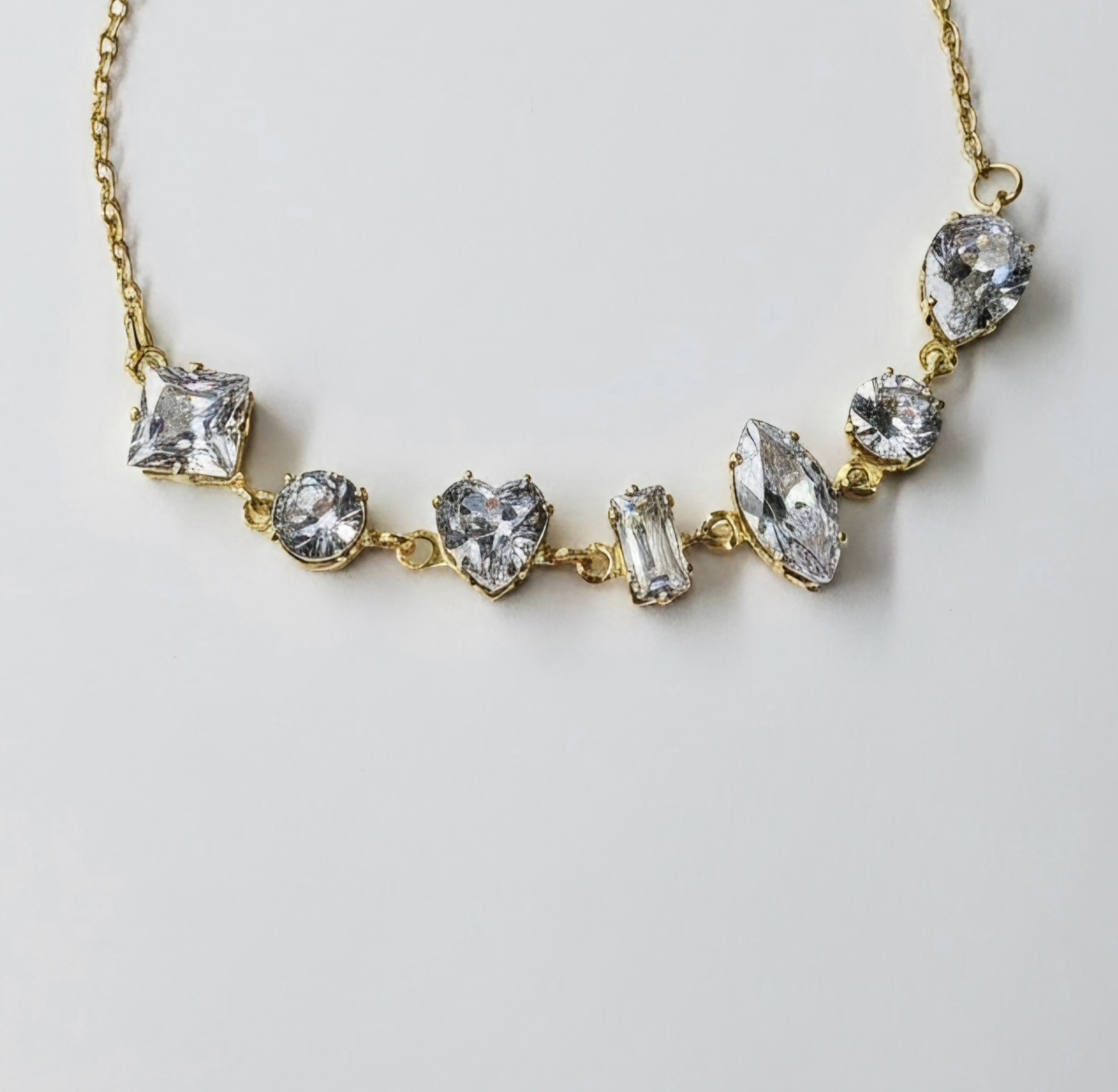 Geometric Crystal Charm Bracelet — view 3